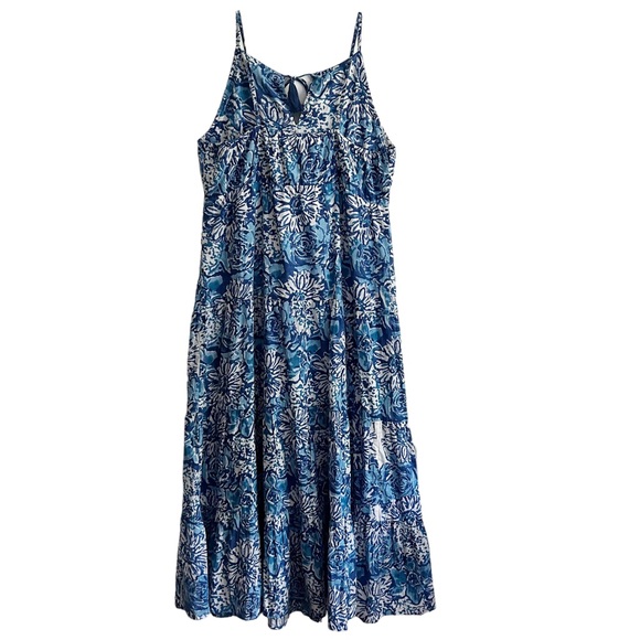 NEW Jude Connally Anita Watercolor Floral Cotton Maxi Sundress XL - Picture 2 of 9